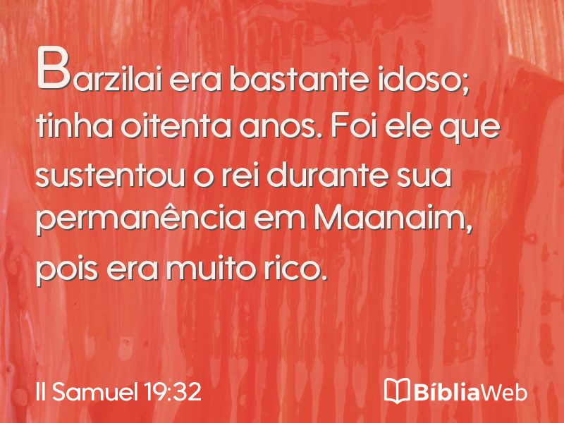 II Samuel 19:32 em imagem para compartilhar