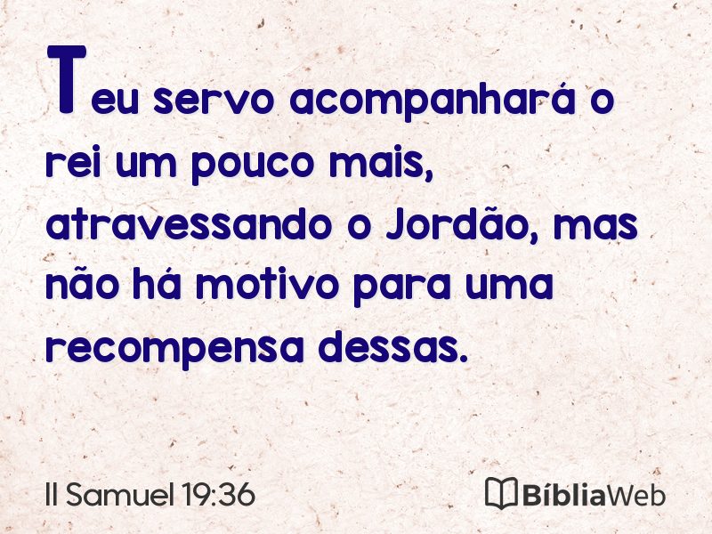 II Samuel 19:36 em imagem para compartilhar