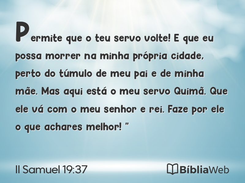 II Samuel 19:37 em imagem para compartilhar