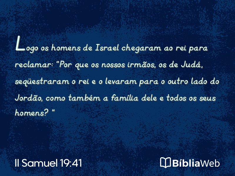 II Samuel 19:41 em imagem para compartilhar