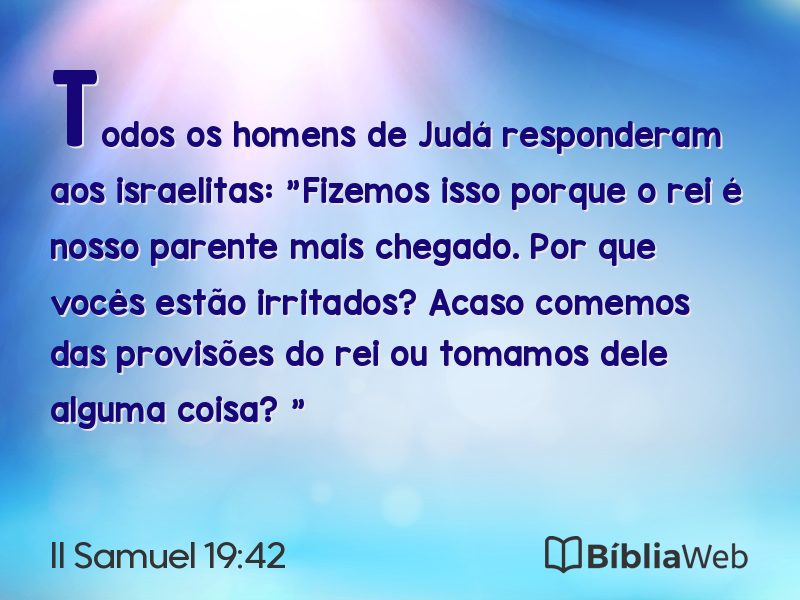 II Samuel 19:42 em imagem para compartilhar