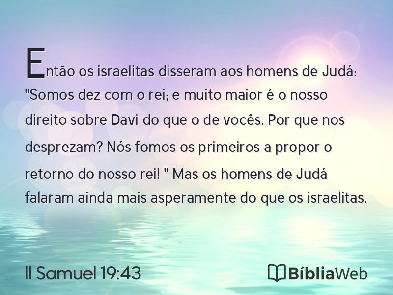 II Samuel 19:43 em imagem para compartilhar