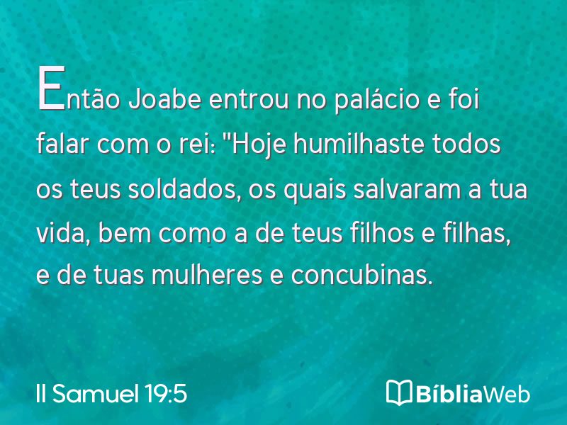 II Samuel 19:5 em imagem para compartilhar