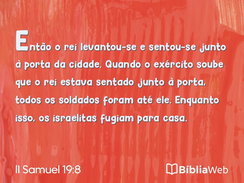 II Samuel 19:8 em imagem para compartilhar