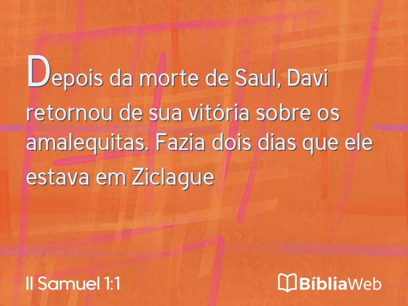 II Samuel 1:1 em imagem para compartilhar