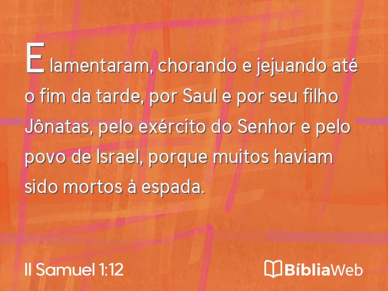 II Samuel 1:12 em imagem para compartilhar