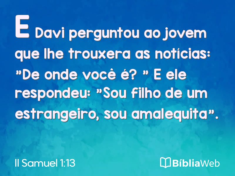II Samuel 1:13 em imagem para compartilhar