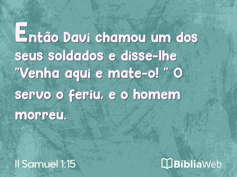 II Samuel 1:15 em imagem para compartilhar