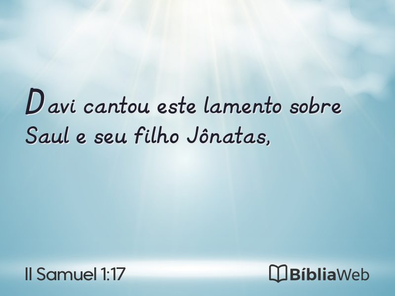 II Samuel 1:17 em imagem para compartilhar