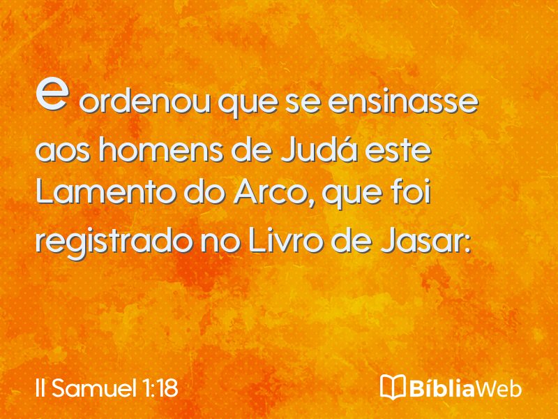 II Samuel 1:18 em imagem para compartilhar