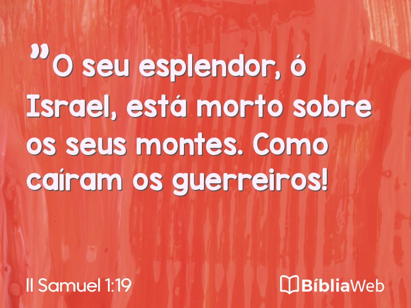 II Samuel 1:19 em imagem para compartilhar