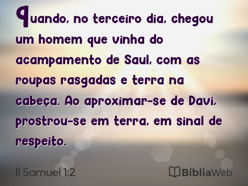 II Samuel 1:2 em imagem para compartilhar