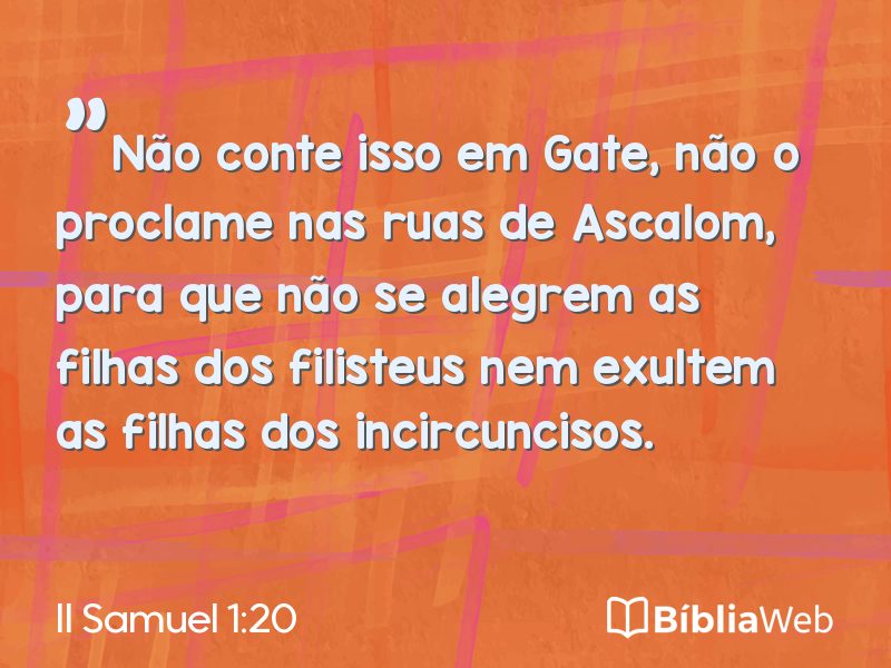 II Samuel 1:20 em imagem para compartilhar
