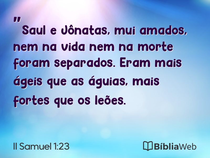 II Samuel 1:23 em imagem para compartilhar