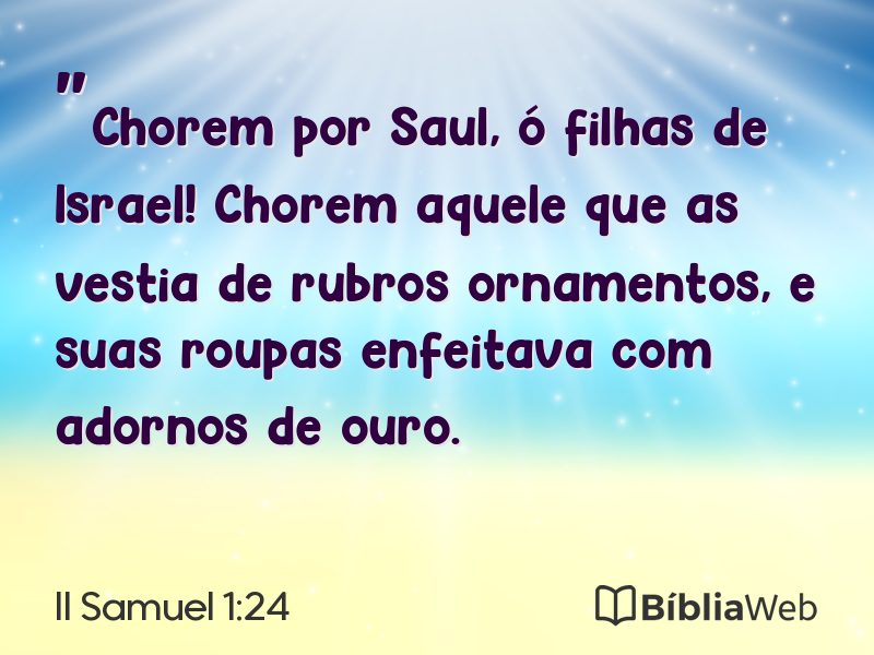 II Samuel 1:24 em imagem para compartilhar