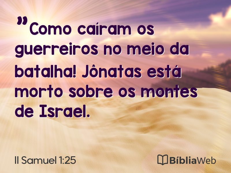 II Samuel 1:25 em imagem para compartilhar