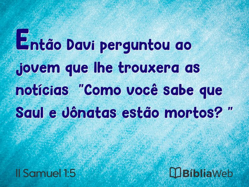 II Samuel 1:5 em imagem para compartilhar