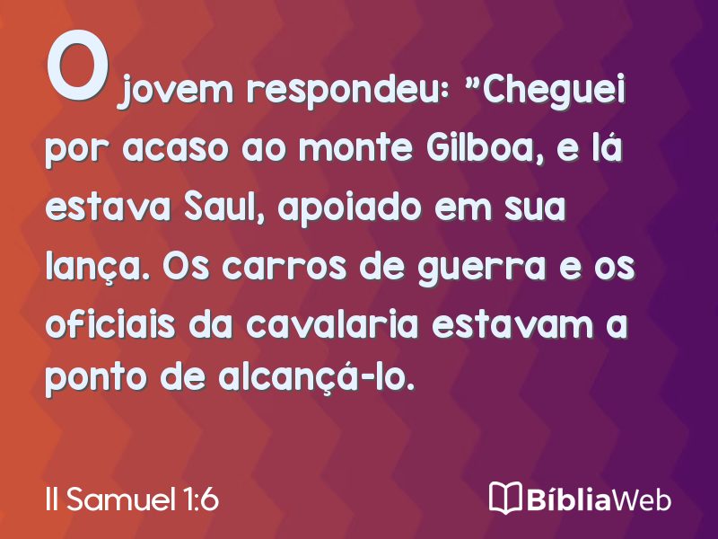 II Samuel 1:6 em imagem para compartilhar