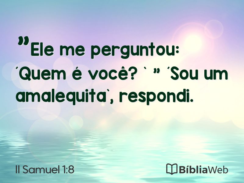II Samuel 1:8 em imagem para compartilhar