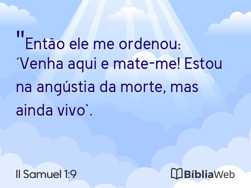 II Samuel 1:9 em imagem para compartilhar