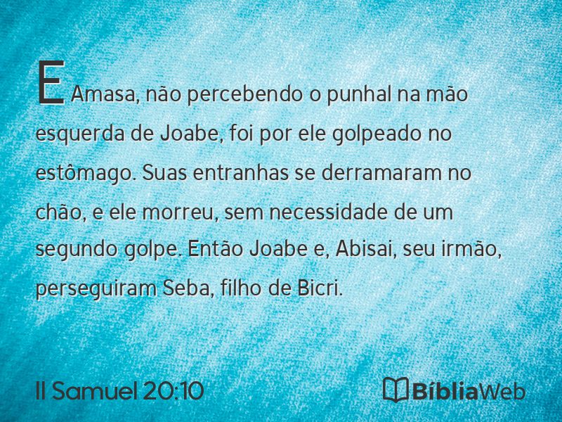 II Samuel 20:10 em imagem para compartilhar
