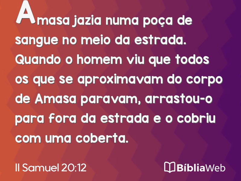 II Samuel 20:12 em imagem para compartilhar
