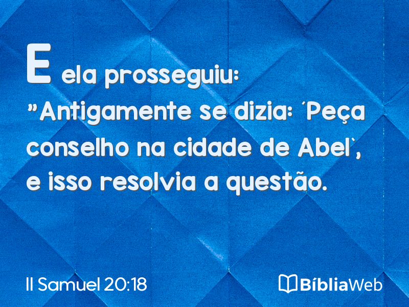 II Samuel 20:18 em imagem para compartilhar