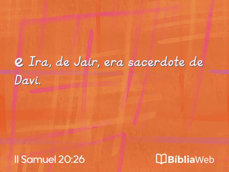 II Samuel 20:26 em imagem para compartilhar