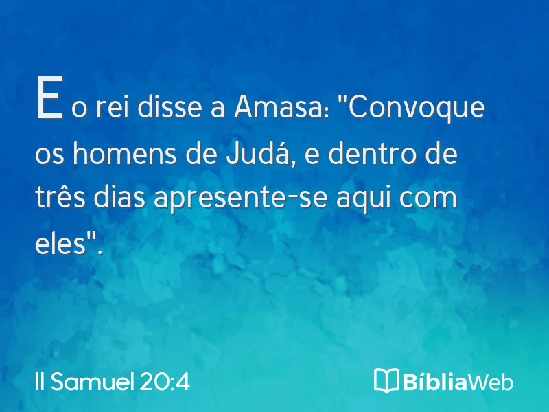 II Samuel 20:4 em imagem para compartilhar