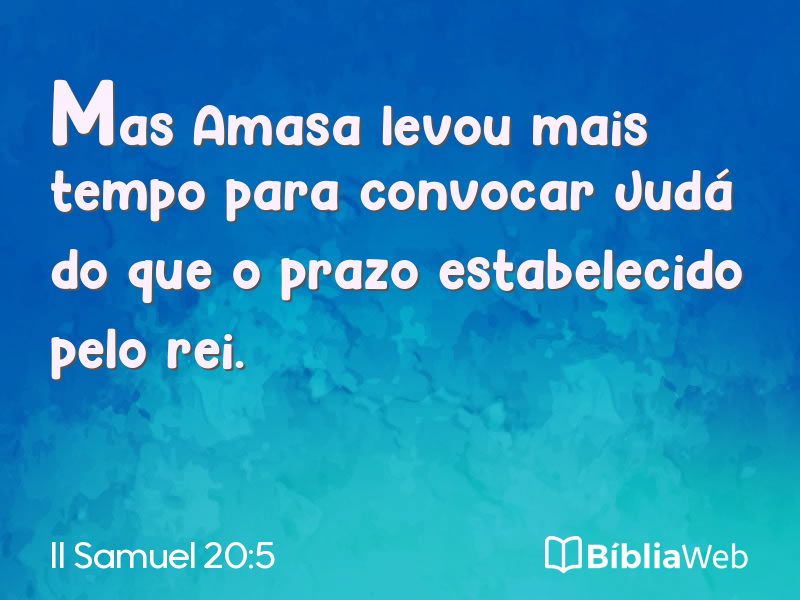 II Samuel 20:5 em imagem para compartilhar