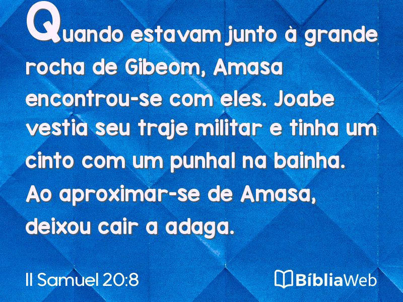 II Samuel 20:8 em imagem para compartilhar