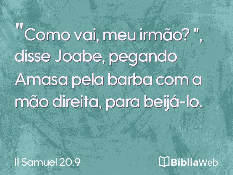 II Samuel 20:9 em imagem para compartilhar