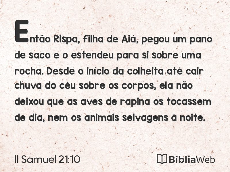 II Samuel 21:10 em imagem para compartilhar