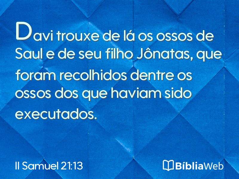 II Samuel 21:13 em imagem para compartilhar