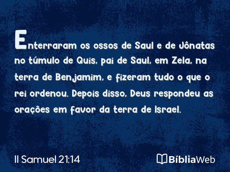 II Samuel 21:14 em imagem para compartilhar