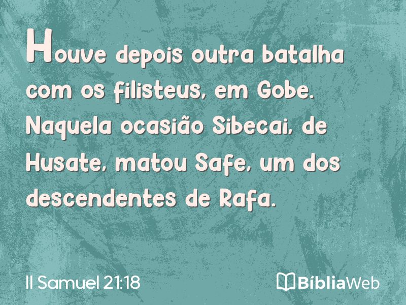 II Samuel 21:18 em imagem para compartilhar