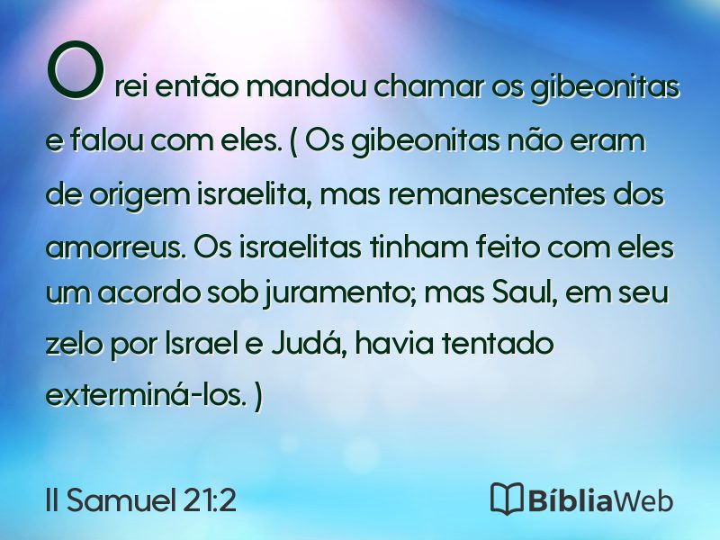 II Samuel 21:2 em imagem para compartilhar