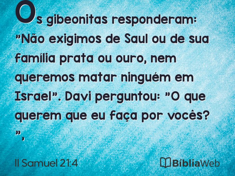 II Samuel 21:4 em imagem para compartilhar