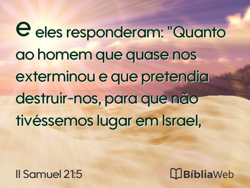 II Samuel 21:5 em imagem para compartilhar