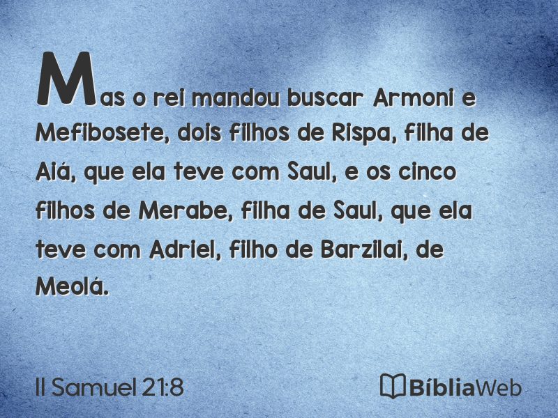 II Samuel 21:8 em imagem para compartilhar