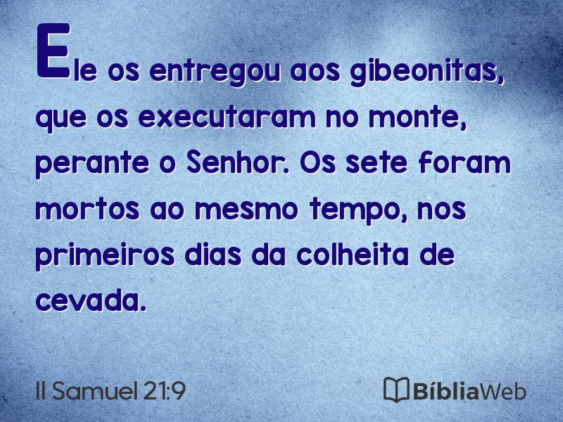 II Samuel 21:9 em imagem para compartilhar