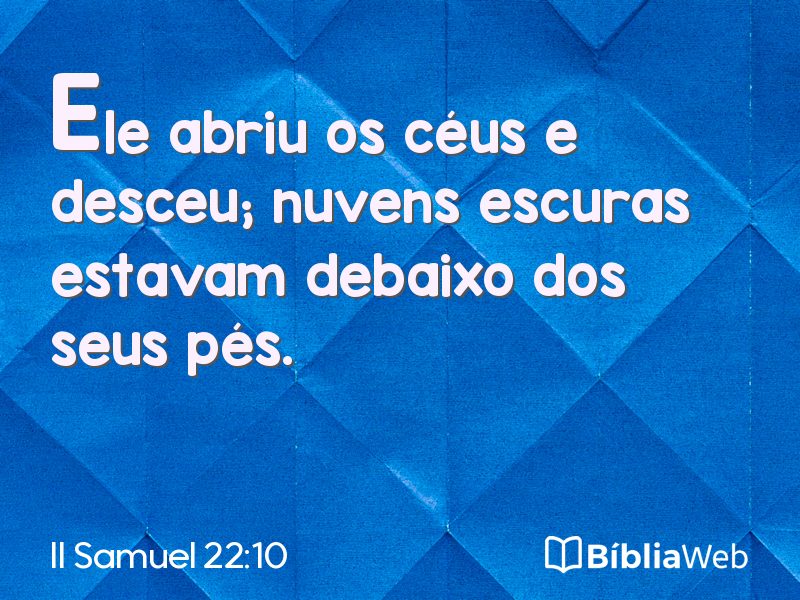 II Samuel 22:10 em imagem para compartilhar