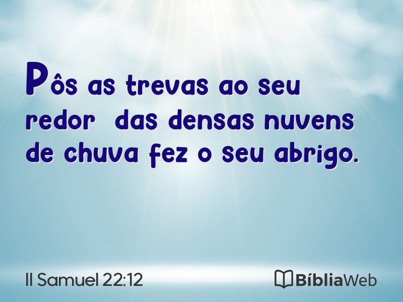 II Samuel 22:12 em imagem para compartilhar