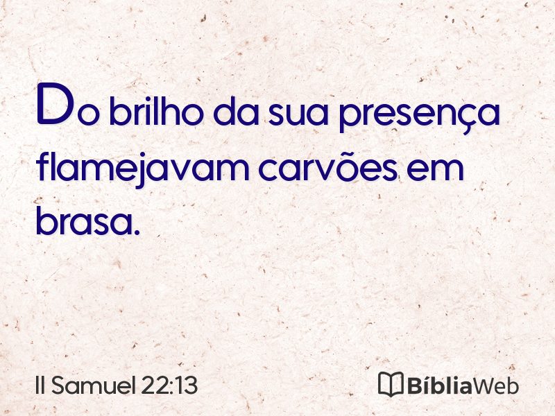 II Samuel 22:13 em imagem para compartilhar