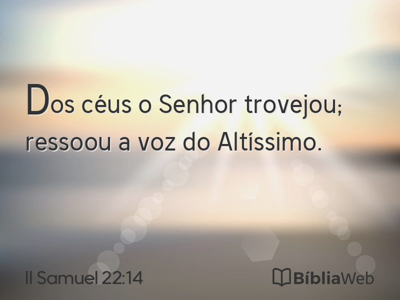 II Samuel 22:14 em imagem para compartilhar