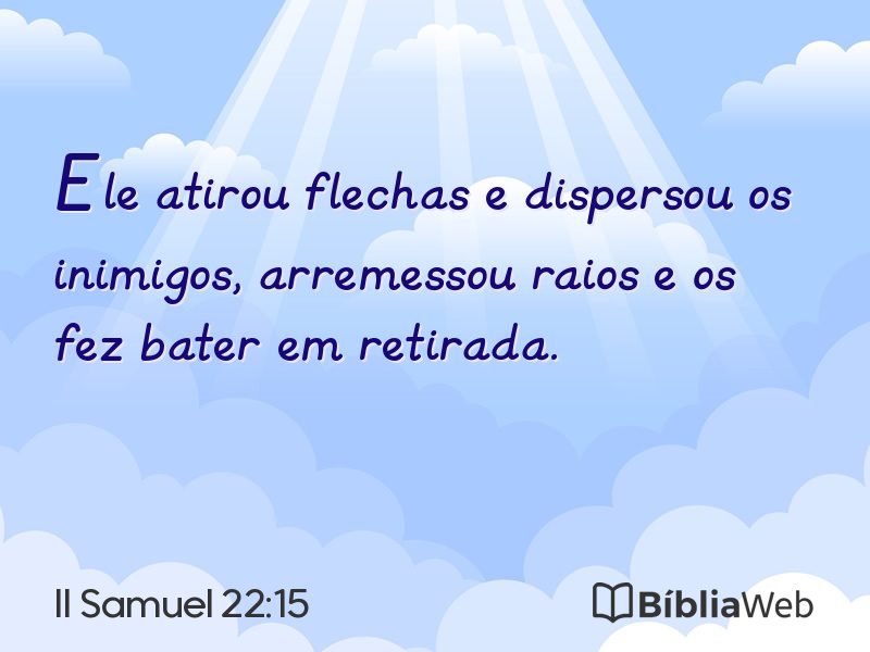 II Samuel 22:15 em imagem para compartilhar