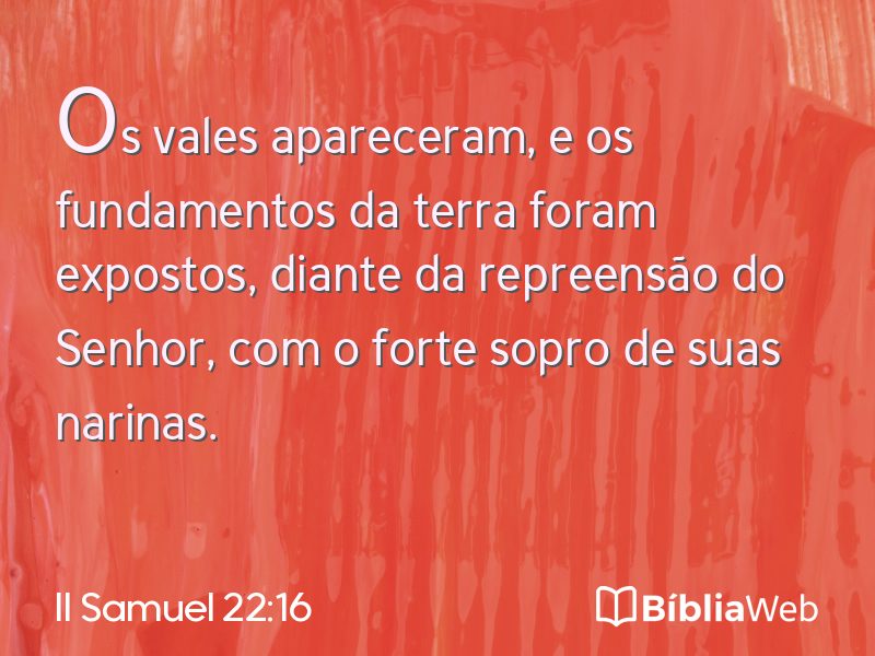 II Samuel 22:16 em imagem para compartilhar