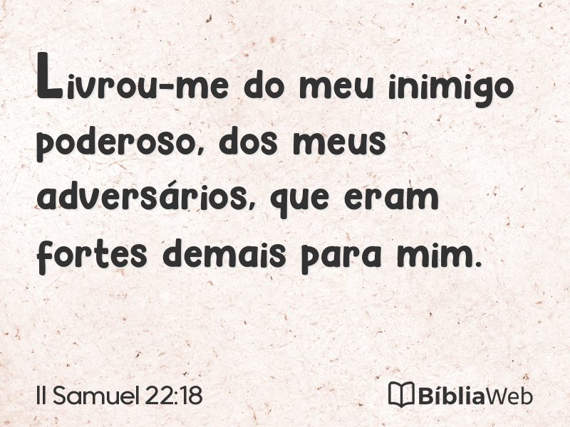 II Samuel 22:18 em imagem para compartilhar