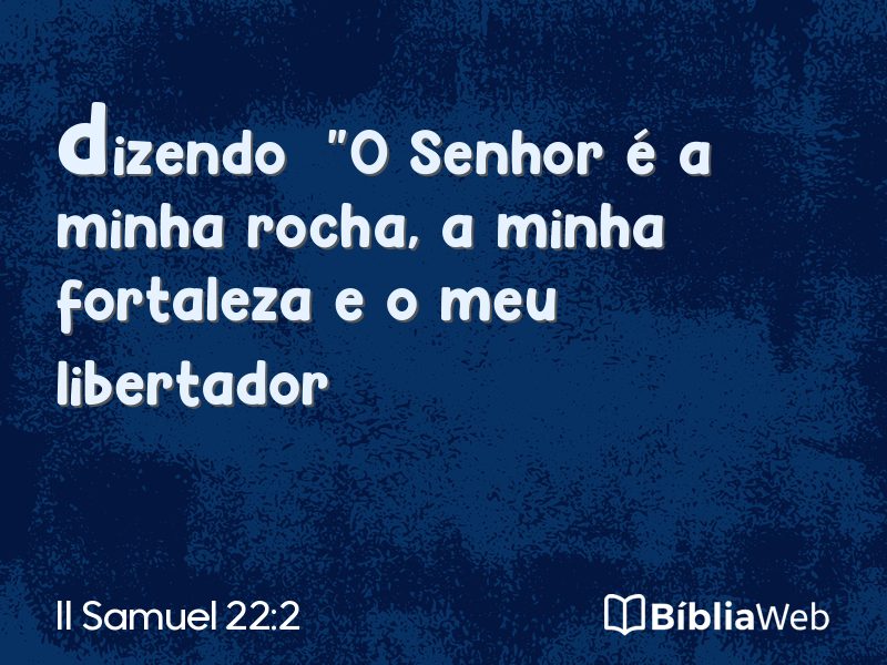II Samuel 22:2 em imagem para compartilhar