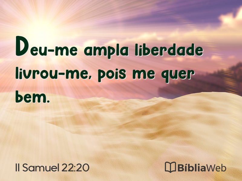 II Samuel 22:20 em imagem para compartilhar